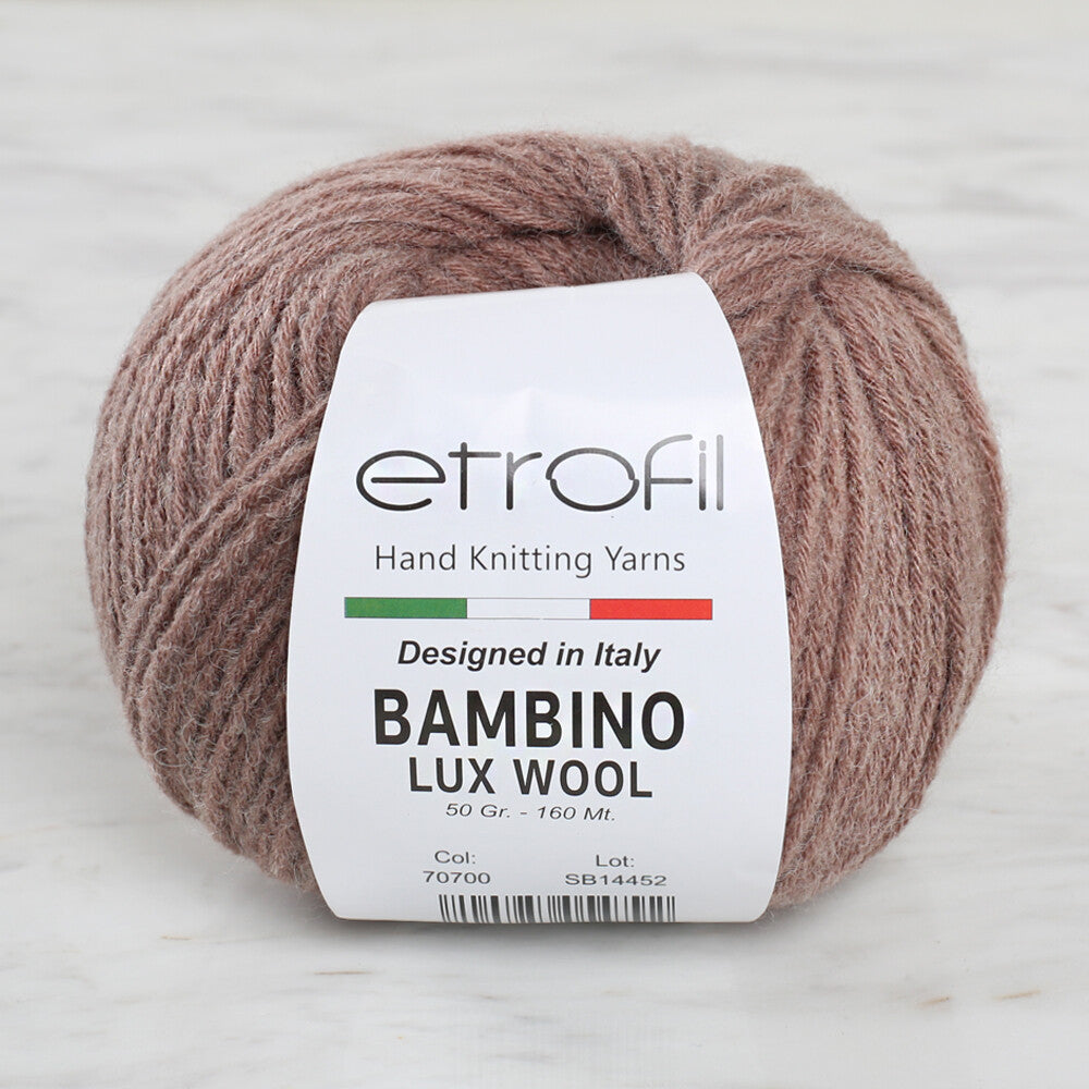 Etrofil Bambino Lux Wool Açık Kahverengi El Örgü İpliği - 70700